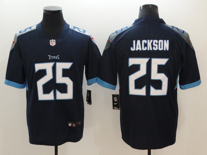 Men Tennessee Titans #25 Jackson Dark Blue Nike Vapor Untouchable Limited NFL Jerseys->->NFL Jersey